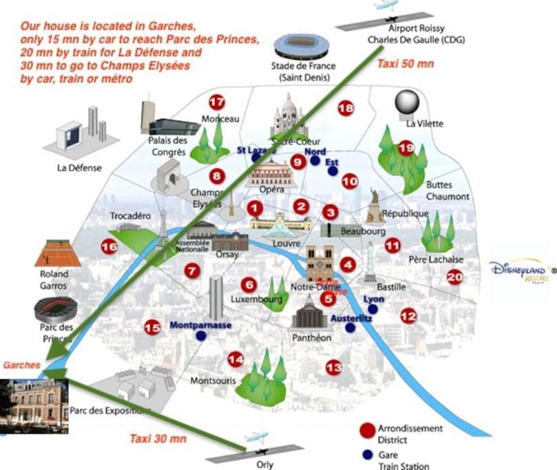 Appartement De 100M2 Dans Un Parc A 20 Mn Du Centre De Paris Garches 외부 사진